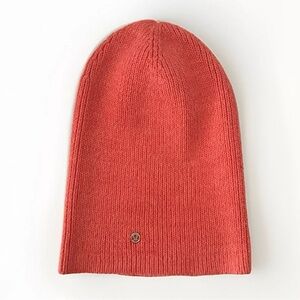 LULULEMON Rad Hatter Knit Toque Beanie Winter Hat Atomic Red/Plum Peach